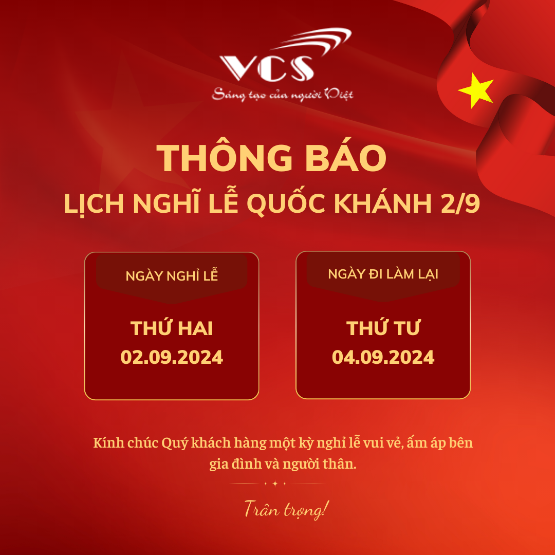 Thông báo lịch nghỉ lễ Quốc Khách 02/09/2024